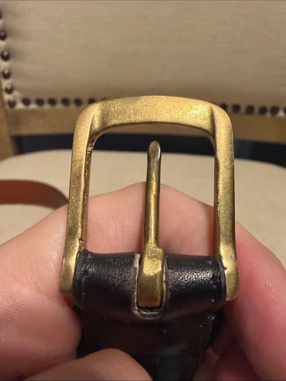 Vintage Coach Men’s Black Leather Belt Size 32